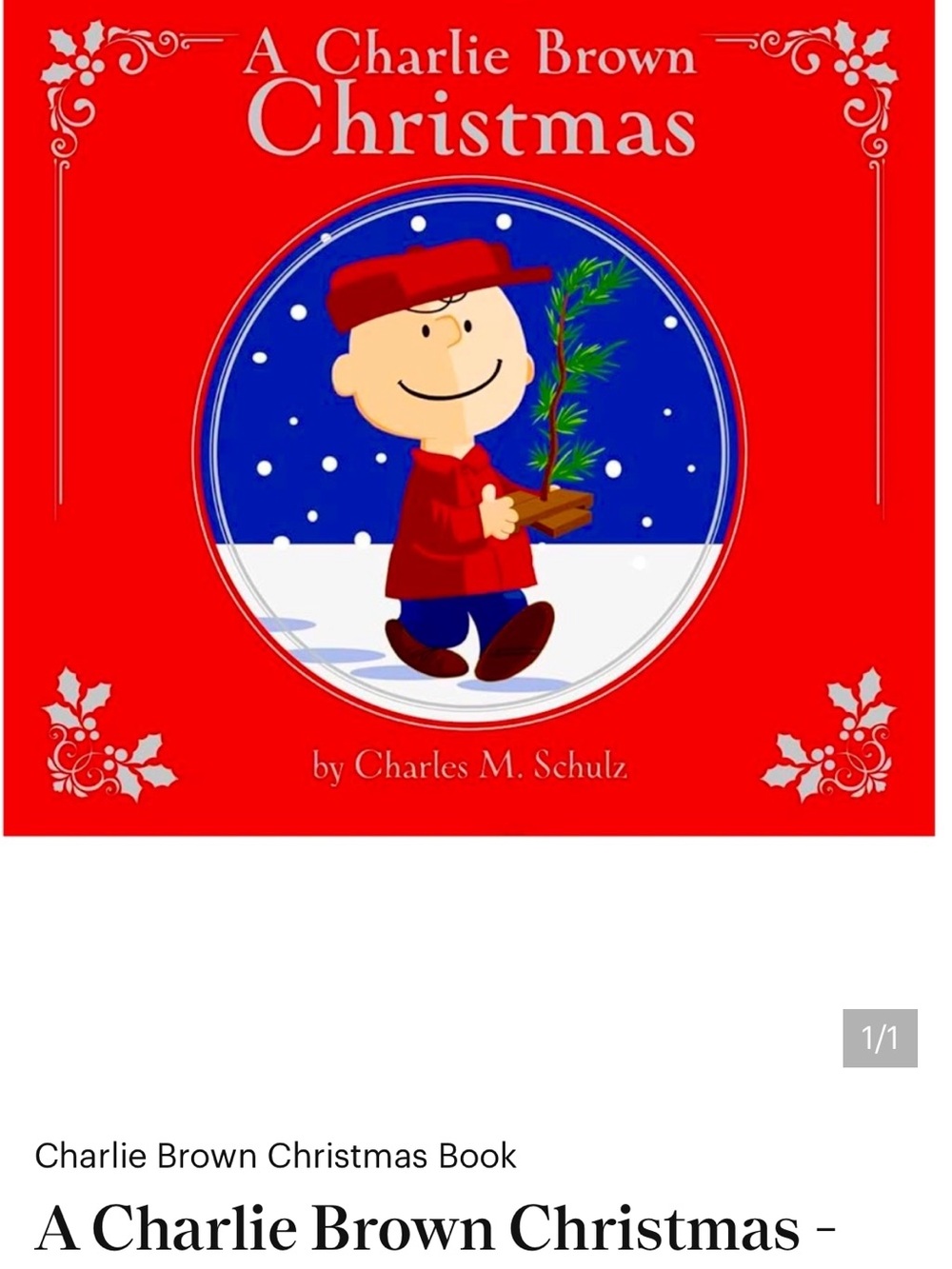 A Charlie Brown Christmas Holiday Book - Red